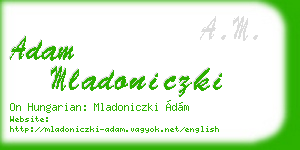 adam mladoniczki business card