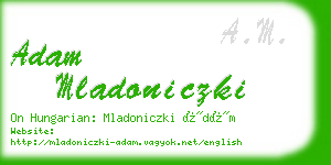 adam mladoniczki business card